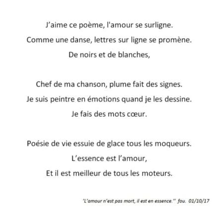 L Amour N Est Pas Mort Il Est En Essence Gojif Fouad Poete Fou Plume De Poete