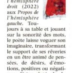 AUJOURD’HUI MA TABLE de Jean-Luc Godard – CRITIQUE dans le journal L’AVENIR